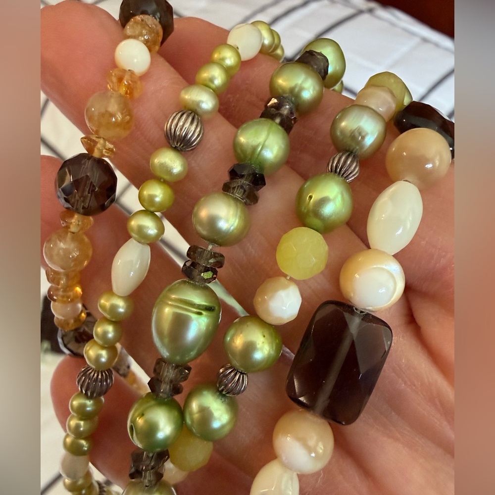 Ross-Simons Multi Stone Necklace in Brown and Green Tones - Picture 11 of 11